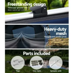 Weisshorn Swag King Single Camping Swags Canvas Free Standing Dome Tent Dark Blue W/ 7CM Mattress -Outdoor Equipment Sales Shop Ox8ep YaMletKuuMrkVwFct5Q