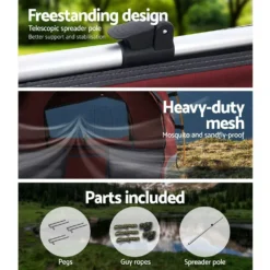 Weisshorn Swag King Single Camping Swags Canvas Free Standing Dome Tent Red W/ 7CM Mattress 11 Weisshorn Swag King Single Camping Swags Canvas Free Standing Dome Tent Red W/ 7CM Mattress -Outdoor Equipment Sales Shop PCkNs fxUToX5 AZ2vm4NxETQ