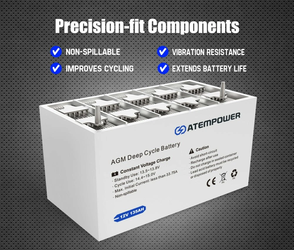 135AH 12V AGM Battery AMP Lead Acid SLA Deep Cycle Battery Dual Solar Power 6 135AH 12V AGM Battery AMP Lead Acid SLA Deep Cycle Battery Dual Solar Power - Image 6