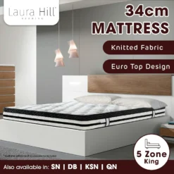 Laura Hill King Mattress With Euro Top - 34cm 15 Laura Hill King Mattress With Euro Top - 34cm -Outdoor Equipment Sales Shop QiwyU6x8qPtQTqOZKHJf elgc