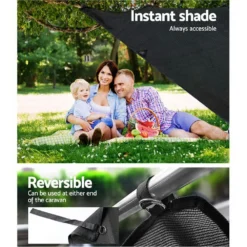 Black Caravan Privacy Screen 1.95 X 2.2M End Wall Or Side Sun Shade Roll Out -Outdoor Equipment Sales Shop QqlKRgVa6TwxfDHHbmkQZbEQI