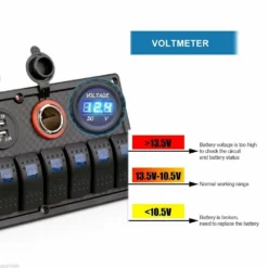 12V 24V 8 Gang LED Rocker Switch Panel USB Car Charger Boat Caravan -Outdoor Equipment Sales Shop QwTNuFXSm 3zIR JPI4oLgeBA