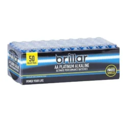 Brillar AA Platinum Alkaline Batteries 50 Pack