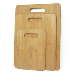 BR 3Pack Premium Natural Bamboo Chopping Boards Set