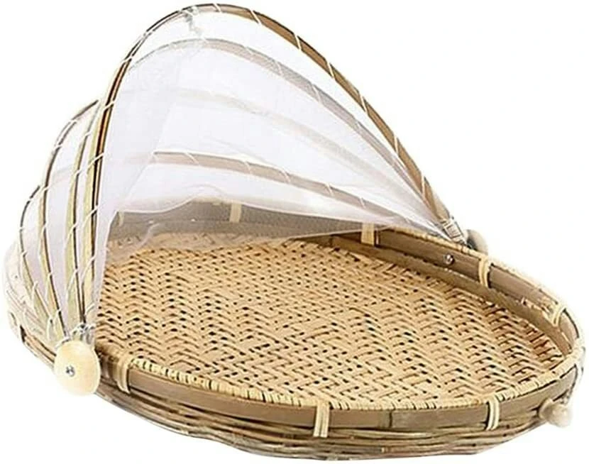 Davis & Waddell Collapsible Mesh Food Cover With Bamboo Tray 3 Davis & Waddell Collapsible Mesh Food Cover With Bamboo Tray - Image 3