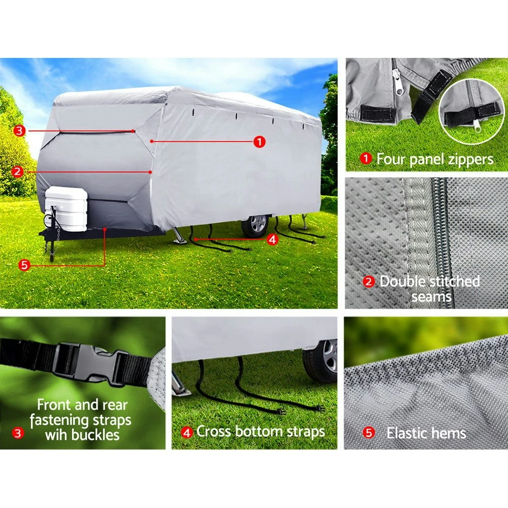 Weisshorn 20-22ft Caravan Cover Campervan 4 Layer Heavy Duty UV Carry Bag Covers 5 Weisshorn 20-22ft Caravan Cover Campervan 4 Layer Heavy Duty UV Carry Bag Covers - Image 5