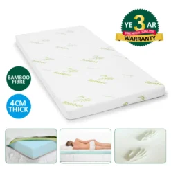 Memory Foam Mattress Protector With Bamboo Cover - Single 4cm -Outdoor Equipment Sales Shop V7O90YMrIq9PPaJRxi2sSD33E
