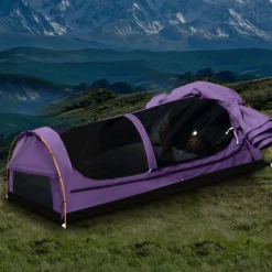 Mountview Double Swag Camping Swags Canvas Dome Tent Hiking Mattress Purple -Outdoor Equipment Sales Shop W8G7FKf7pZWDDJOscUcoCsb1U 1