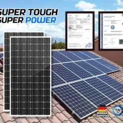 Atem Power 12V 250W Solar Panel Kit Mono Fixed + Solar Mounting Brackets -Outdoor Equipment Sales Shop X5Y R5s0 ECDhOxNpE hwMXek