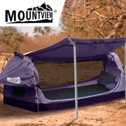 Mountview Double Swag Camping Swags Canvas Dome Tent Free Standing Purple -Outdoor Equipment Sales Shop XZ2aitvLwVJBp9bPgRKM 2bBk
