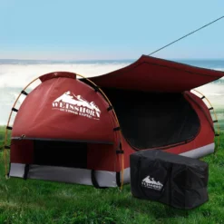 Weisshorn Swag King Single Camping Swags Canvas Free Standing Dome Tent Red W/ 7CM Mattress 13 Weisshorn Swag King Single Camping Swags Canvas Free Standing Dome Tent Red W/ 7CM Mattress -Outdoor Equipment Sales Shop Z2ZApdKmNngIoU qgDZp3phFw