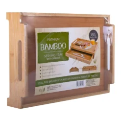 Bamboo Serving Tray With Drawer -Outdoor Equipment Sales Shop ZDPFtacwRgoGDaLvwBC05hV8s