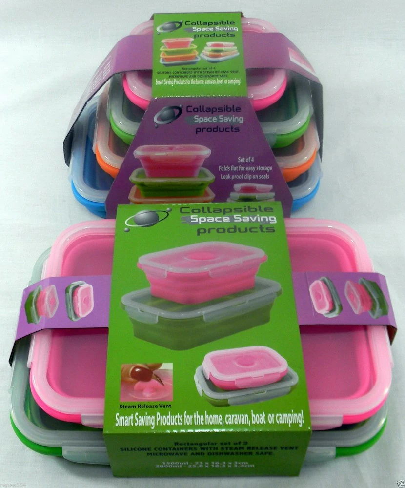Set Of 6 Silicone Rectangle Storage Containers Caravan 4 Set Of 6 Silicone Rectangle Storage Containers Caravan - Image 4