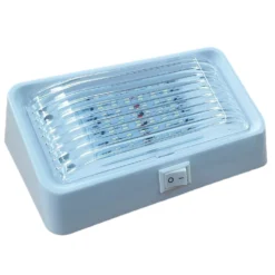 12v Annexe Light & Switch Clear Lens White