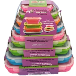 Collapsible Space Saving Rectangular Container Set 9 Pack