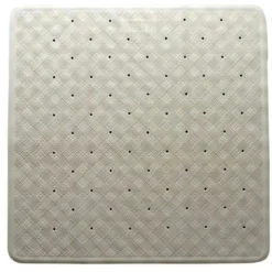 BR Square Anti Slip Loofah Shower Rug Non Slip Bathroom Bath Mat Water Drains