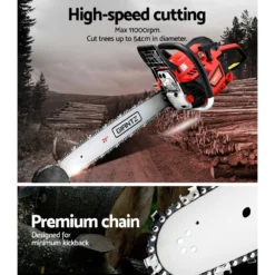 Giantz Chainsaw 58cc Petrol Commercial -Outdoor Equipment Sales Shop bvl kt18 6RRUDVyzymdgmXDw