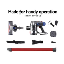 Devanti Cordless Handheld Vacuum Cleaner Stick Handstick Bagless Car 2-Speed LED Headlight (Red) 13 Devanti Cordless Handheld Vacuum Cleaner Stick Handstick Bagless Car 2-Speed LED Headlight (Red) -Outdoor Equipment Sales Shop cVrTeiVtnfcoVTwxv9vRtLD2Y