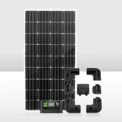 Atem Power 12V 200W Solar Panel Kit Mono Fixed + Solar Mounting Brackets