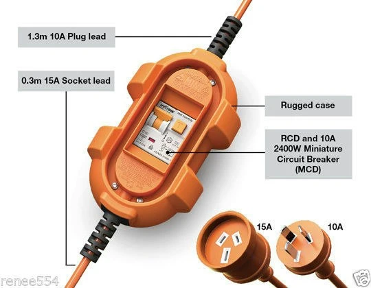 Mini Ampfibian 15A To 10A 240v Power Adapter RV RCD Caravan 2 Mini Ampfibian 15A To 10A 240v Power Adapter RV RCD Caravan - Image 2