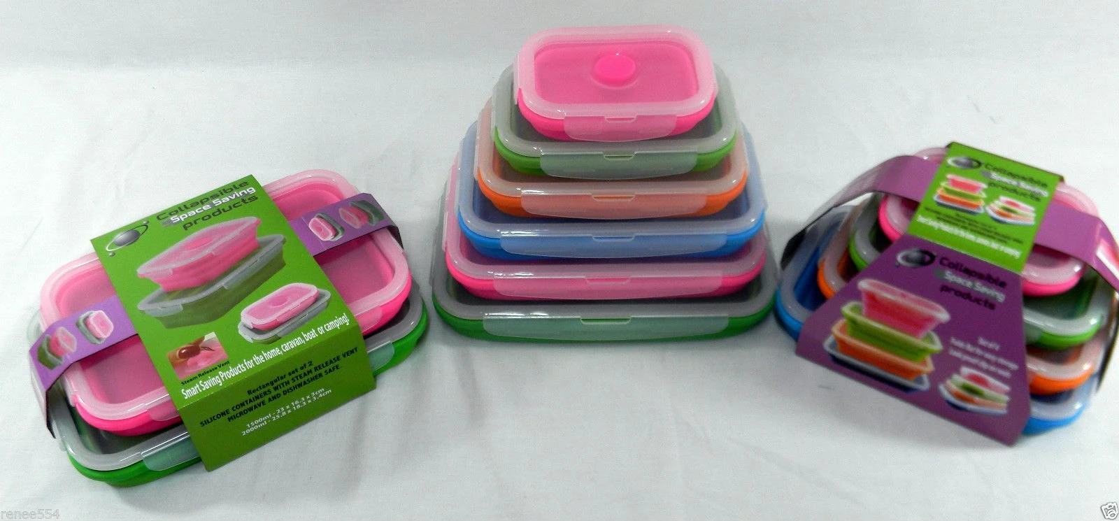 Set Of 6 Silicone Rectangle Storage Containers Caravan 5 Set Of 6 Silicone Rectangle Storage Containers Caravan - Image 5