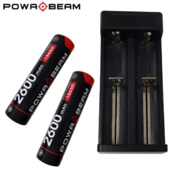 Powa Beam 18650 Battery & Charger Kit - 2600mAh