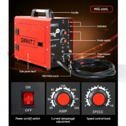 Giantz Welder Inverter MIG MMA TIG 4 IN 1 220 Amp Gas Gasless Wire Portable Welding 11 Giantz Welder Inverter MIG MMA TIG 4 IN 1 220 Amp Gas Gasless Wire Portable Welding -Outdoor Equipment Sales Shop fFEniRsmIrLO0uQ6THJx M0G8