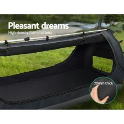 Weisshorn Double Swag Camping Swags Canvas Free Standing Dome Tent Dark Grey W/ 7CM Mattress -Outdoor Equipment Sales Shop hFjxVZbPG6cOnu3KfXr2oTaWE