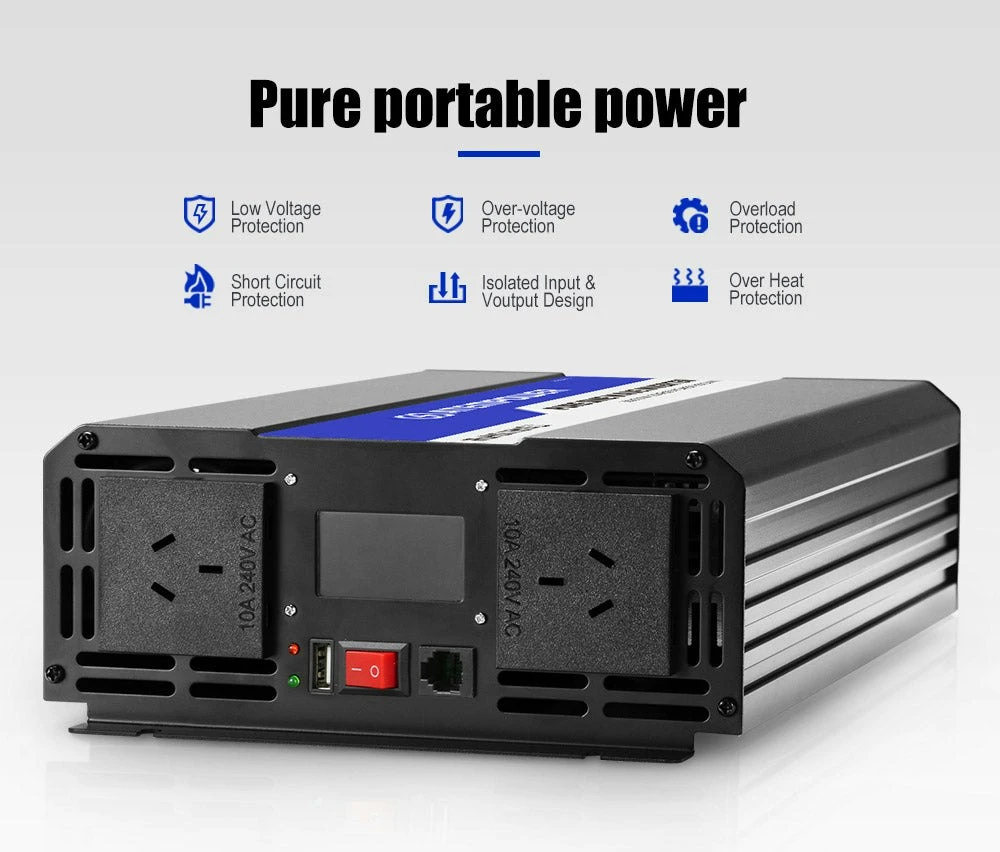 3000W-6000W Pure Sine Wave Power Inverter 12V To 240V Car Caravan Camping Boat 4 3000W-6000W Pure Sine Wave Power Inverter 12V To 240V Car Caravan Camping Boat - Image 4