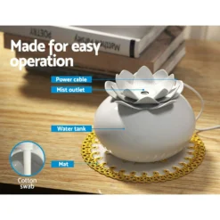 Devanti Aroma Diffuser Ultrasonic Humidifier Ceramic 200ml -Outdoor Equipment Sales Shop hb9N9dwLJpMSfdXvKhWYYt3bg