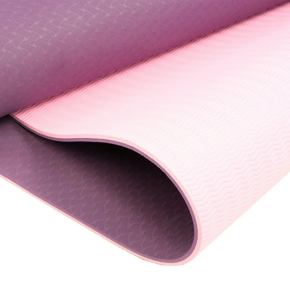 Powertrain Eco-Friendly TPE Pilates Exercise Yoga Mat 8mm - Dark Purple 2 Powertrain Eco-Friendly TPE Pilates Exercise Yoga Mat 8mm - Dark Purple - Image 2