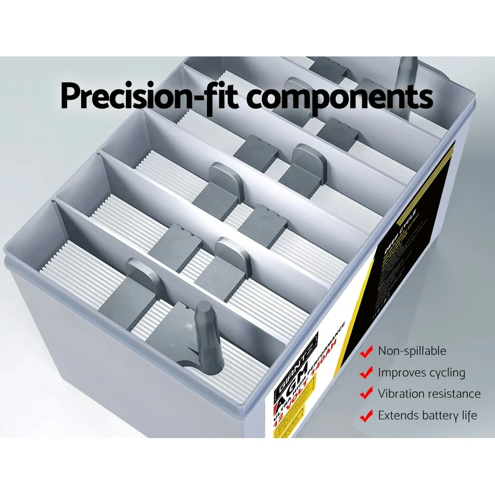 Giantz Deep Cycle Battery 140Ah 12V AGM Power Potable 6 Giantz Deep Cycle Battery 140Ah 12V AGM Power Potable - Image 6