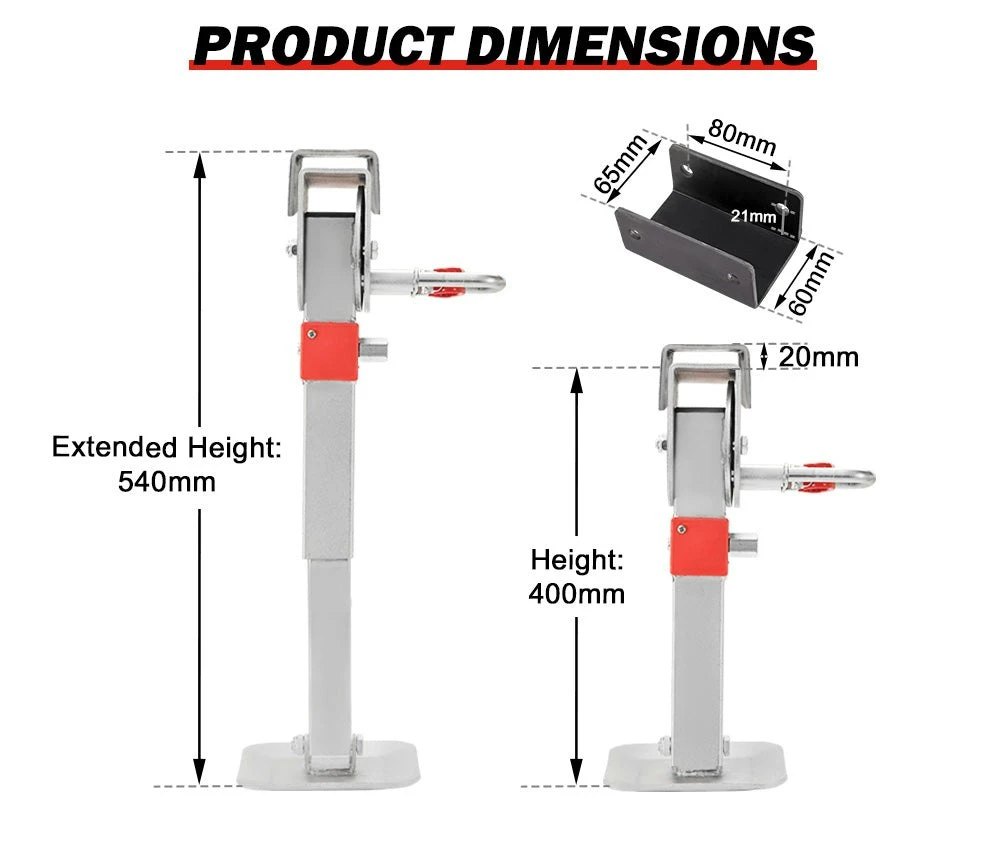 2x 400MM Corner Legs Drop Down W/Handle Steel Base 1200LBS 10 2x 400MM Corner Legs Drop Down W/Handle Steel Base 1200LBS - Image 10