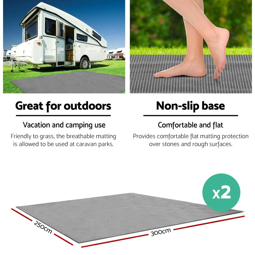 Weisshorn 6M Annex Matting Pack Of 2x 3 X2.5m Floor Mats Mesh Camping Picnic 6 Weisshorn 6M Annex Matting Pack Of 2x 3 X2.5m Floor Mats Mesh Camping Picnic - Image 6