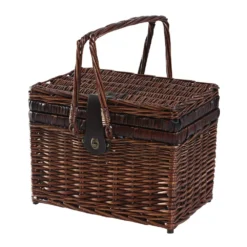 Traderight Group 4 Person Picnic Basket Set Outdoor Baskets Deluxe Willow Gift Storage Carry Trip -Outdoor Equipment Sales Shop k3 uoiarmnoAHihkgSFYf7z1E