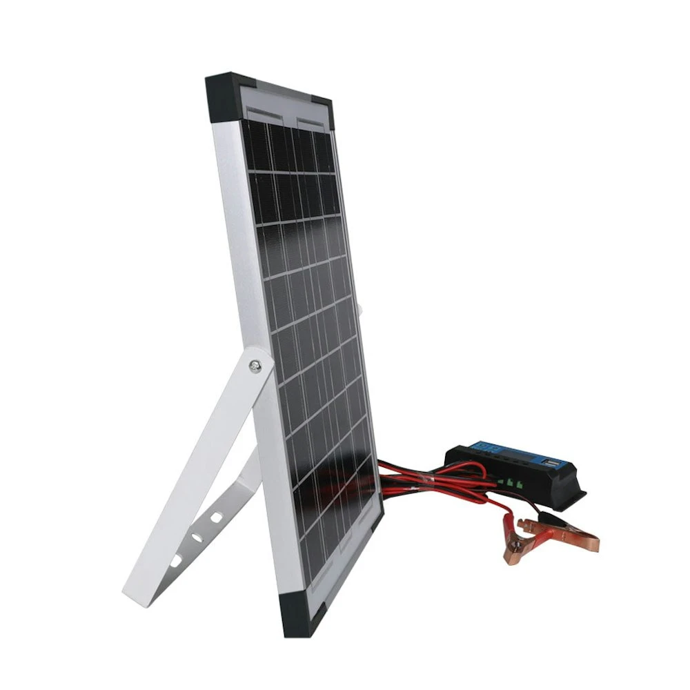 Traderight Group 12V 10W Solar Panel Kit Mono Caravan Folding Camping Charging Controller Kits 2 Traderight Group 12V 10W Solar Panel Kit Mono Caravan Folding Camping Charging Controller Kits - Image 2