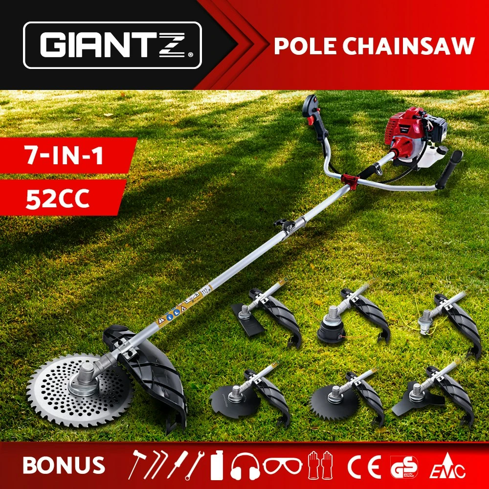 Giantz 62CC Pole Chainsaw Petrol 7 In 1 Brush Cutter Whipper Snipper Multi Tools 2 Giantz 62CC Pole Chainsaw Petrol 7 In 1 Brush Cutter Whipper Snipper Multi Tools - Image 2