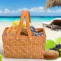 Traderight Group Picnic Basket Baskets Outdoor Deluxe Willow Gift Storage Person Carry Foldable -Outdoor Equipment Sales Shop ltuj SeA pb0sL dskprZHso