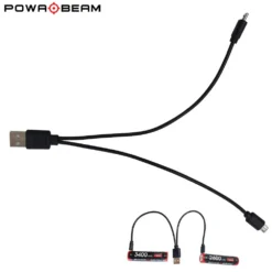 Powa Beam Dual USB Battery Charging Cable