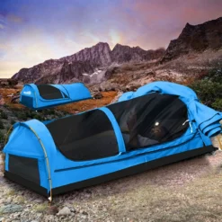 Mountview King Single Swag Camping Swags Canvas Dome Tent Hiking Mattress Blue 14 Mountview King Single Swag Camping Swags Canvas Dome Tent Hiking Mattress Blue -Outdoor Equipment Sales Shop n 5qiFQwNS rtZTG9KACJ ZOs 1