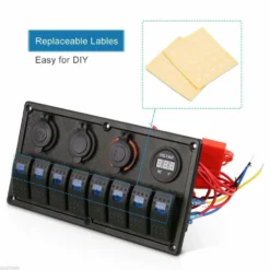 12V 24V 8 Gang LED Rocker Switch Panel USB Car Charger Boat Caravan -Outdoor Equipment Sales Shop nK2vrNDLopDAkt MmHsndf5Ts