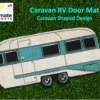 Caravan RV Door Mat - Caravan Shaped Design