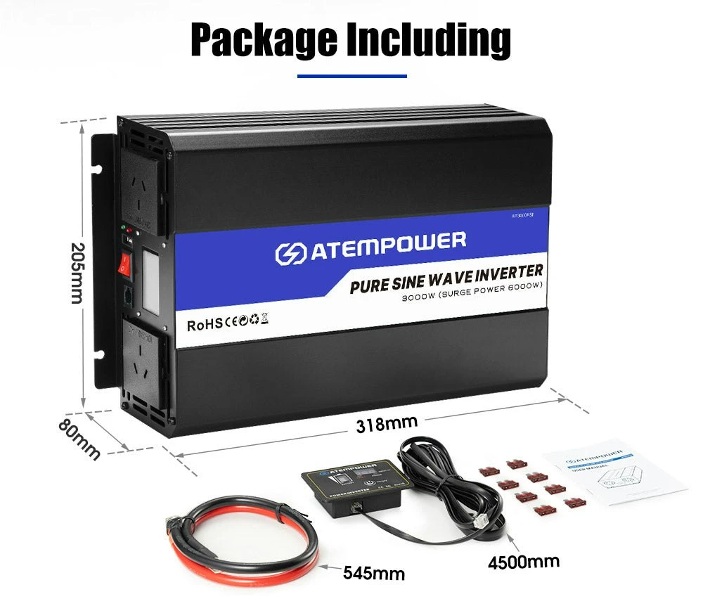 3000W-6000W Pure Sine Wave Power Inverter 12V To 240V Car Caravan Camping Boat 10 3000W-6000W Pure Sine Wave Power Inverter 12V To 240V Car Caravan Camping Boat - Image 10