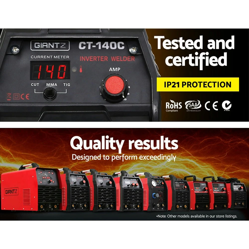 Giantz 140 Amp Inverter Welder Plasma Cutter DC Portable Welding Machine 15A Plug 5 Giantz 140 Amp Inverter Welder Plasma Cutter DC Portable Welding Machine 15A Plug - Image 5