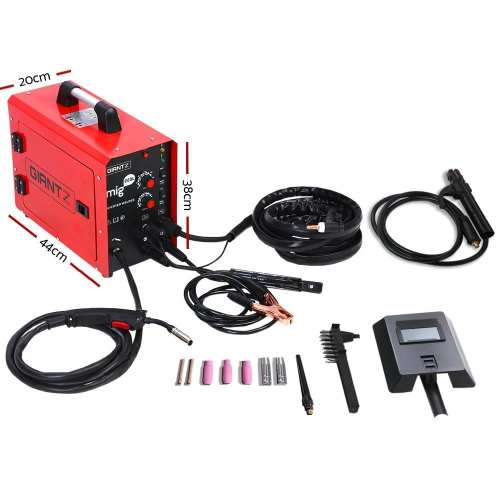 Giantz Welder Inverter MIG MMA TIG 4 IN 1 220 Amp Gas Gasless Wire Portable Welding 2 Giantz Welder Inverter MIG MMA TIG 4 IN 1 220 Amp Gas Gasless Wire Portable Welding - Image 2