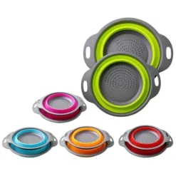 BR Round Draining Basket Collapsible Silicone Kitchen Strainer Colander Folding Filter -Outdoor Equipment Sales Shop otRFk5VnHN7biHkaEAG03lP8A