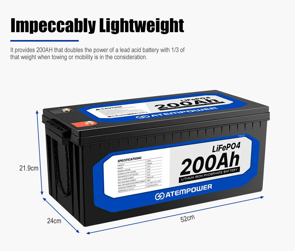 ATEMPOWER 12V 200Ah Lithium Battery LiFePO4 10 ATEMPOWER 12V 200Ah Lithium Battery LiFePO4 - Image 10