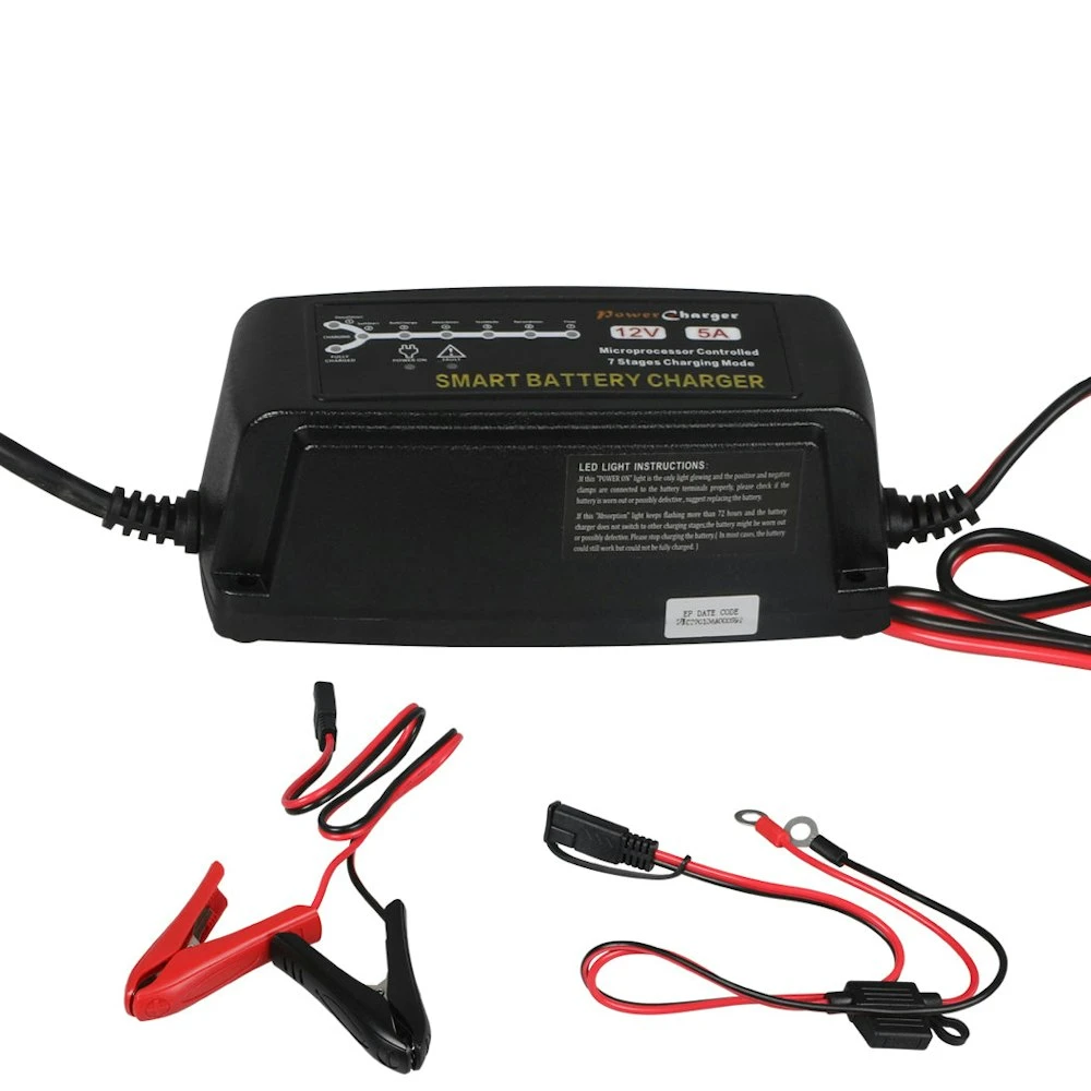 Smart Battery Charger 12V 5A Trickle Repair Car Boat Motorcycle Lead-acid AGM 2 Smart Battery Charger 12V 5A Trickle Repair Car Boat Motorcycle Lead-acid AGM - Image 2