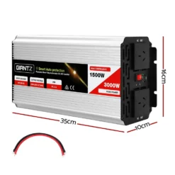 Giantz Power Inverter 1500W/3000W Pure Sine Wave 12V-240V Camping Boat Caravan -Outdoor Equipment Sales Shop rn NCwMWsbYqdi NWlHIhOtPQ