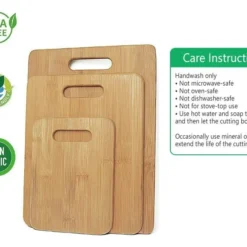 3 Pack Bamboo Wood Chopping Board Set Cheese Cutting & Serving Light Wood Tone -Outdoor Equipment Sales Shop sXvEpWNA fM66ZAouYgfiYdYE